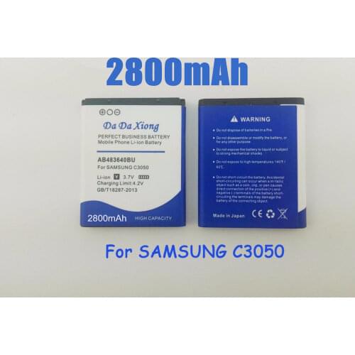 2800mAh AB483640BU Battery for Samsung J600 J608 C3050C S7350C F619 C3050 E740 E748 F110 F118 G618 L600 L608 B3210 M519