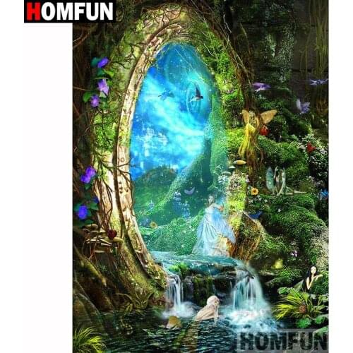 HOMFUN Full Square/Round Drill 5D DIY Diamond Painting "Beauty scenery"3D Diamond Embroidery Cross Stitch Home Decor A19537