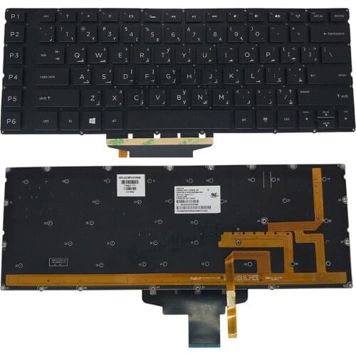 AR keyboard for HP OMEN 15-5000 15-5050nr 15-5050sa 15-5020ca 15-5019TX Arabic black with backlit NSK-CV0BW replacement