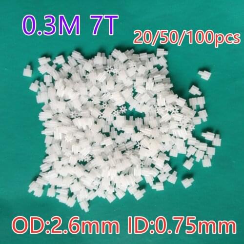Free Shipping 70.8A 0.3M Toy Helicopter Gear 7 Teeth 0.75mm Pinion Drive Small Plastic Steering Gear UAV Model Toy Accessories