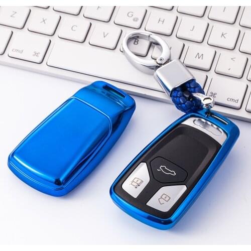 2019 New TPU Key Cover Case For Audi A4 B9 Q5 Q7 TT R8 8S 2016 2017 Soft TPU Car Holder Shell Styling Key Protection keychain