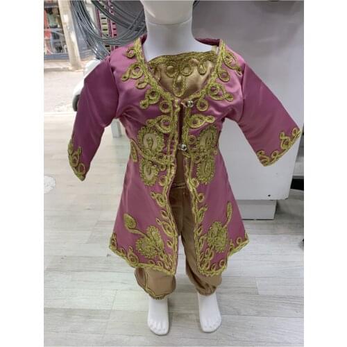 Baby Bindallı Girl Mevlüt Team 6 Month Henna Team Printed Lycra Pink V-Neck