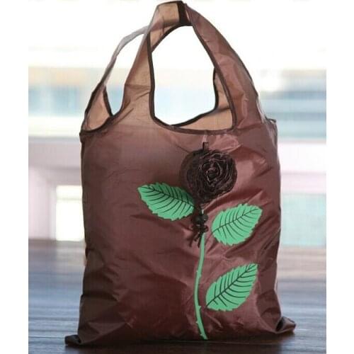 3D rose flower Home Storage Organization bags tote reusable shopping bag Portable folding pouch lunch bag handbag party gift bag