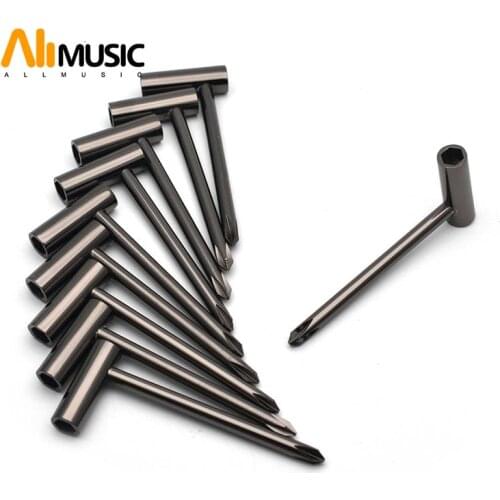 10pcs Guitar Truss Rod Wrench 1/4" 6.35mm With Phillips Screwdriver on Handle for Taylor Guitar Black Gold Silver Color
