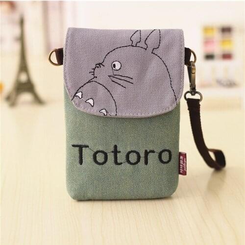 Hayao Miyazaki My Neighbor Totoro Canvas Diagonal Womens Bag Animal Rabbit Deer Shoulder Bag Cartoon Mobile Messenger Bag Fashi