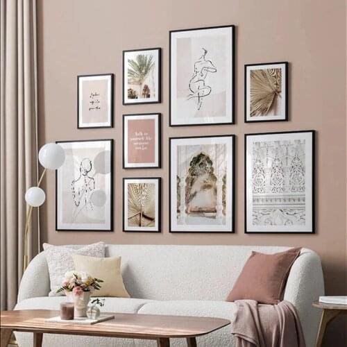 Canvas Painting Poster Landscape Abstract Line Figure Botanical Plant Quote Talk To Yourself Home Rooms Gallery Wall Decoration