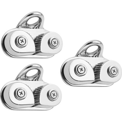 3os 316 Sailboat Cam Cleat w/ Leading Ring Rope Cleat for 3-15mm Line Rope
