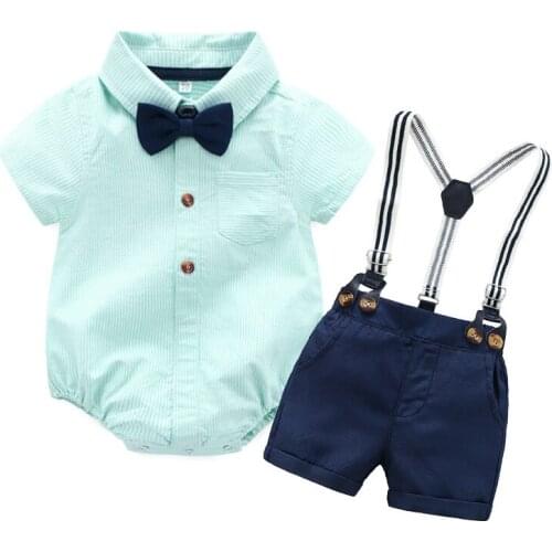 Infant Baby Boys Summer Clothes Suit Gentleman Boy Party Birthday Baptism Kids Infantil Boys Clothing Baby Set Gentleman Boy
