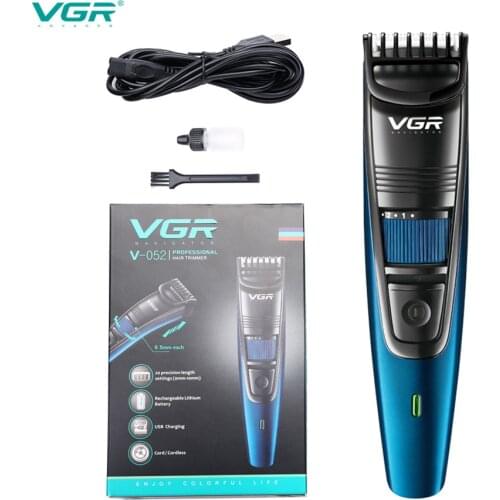 VGR V-052 USB Electric Hair Clipper For Men Adults Kids Cordless Rechargeable Hair Cutter Machine Professional Barber Trimmer