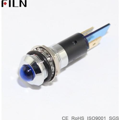 FILN metal pilot lamp pilot indicator signal lamp 10mm red yellow blue green white 12v 24v 110v led light