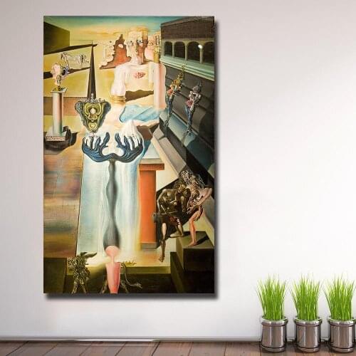 Wxkoil Wall Picture The Invisible Man by Salvador Dali Home Decor On Canvas Modern Wall Art Canvas Print Poster Canvas Painting