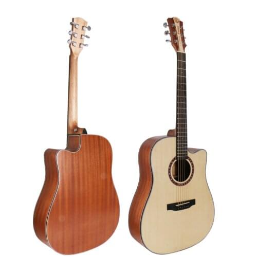 Finlay 41" Acoustic Guitar,Cutaway Spruce Top/Mahogany Body guitarra,Constellation Pickguard,FX-D112C,Big sale