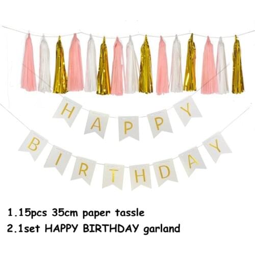 Happy Birthday Party Decorations Wedding Decorations Letter Paper Tassel Confetti Party Decoration Kids Party Favors