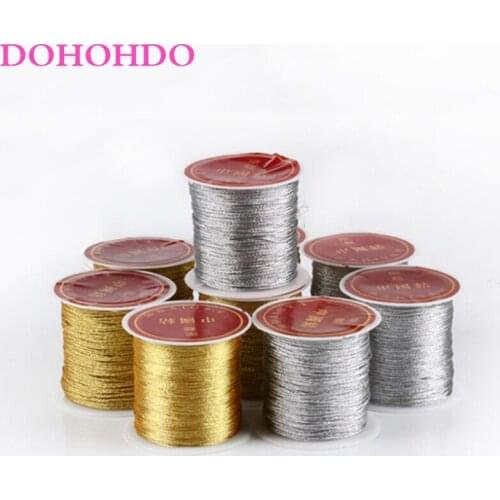 Nylon Cord 0.2mm 0.4mm 0.6mm 0.8mm Silver Gold Cord Tassel Thread String Rope Bead For DIY Braided Ring Bracelet Jewelry Making