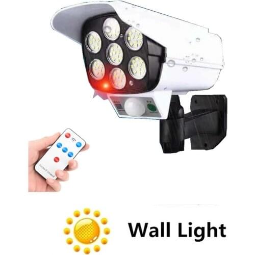 Remote solar fake monitor dummy camera Night Light soalr Lamp Garden Lantern Body Induction PIR Motion Sensor Separated Home Str