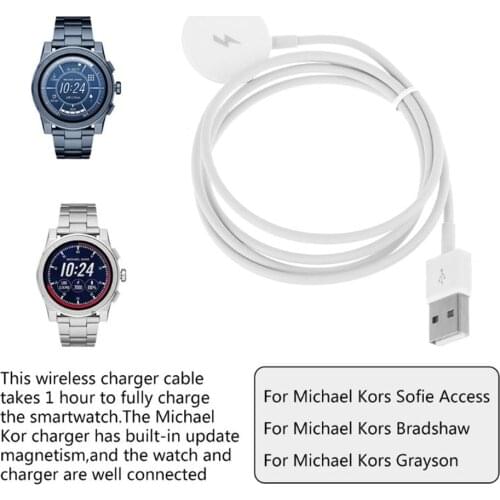 1m USB Charger Dock For Fossil Gen 2 Gen 3 For Michael Kors Access Sofie Bradshaw Grayson Smart Watch Charger Wireless Charger