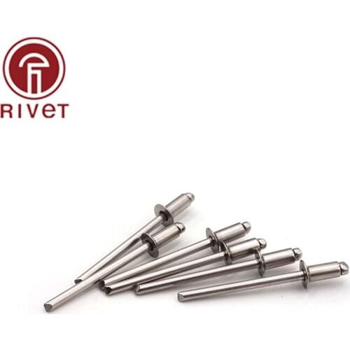 Rivets ISO 15984 M3.2 200PCS Stainless Steel Blind Rivets Open End Countersunk Head Rivets Decorative Rivets