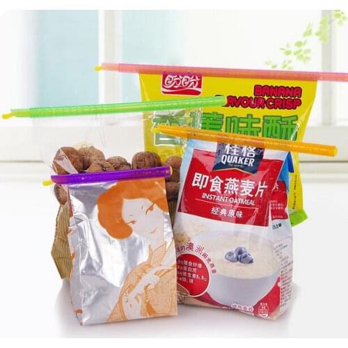 Freshness Snack Food Sealing Clip 5 Pcs/Lot Plastic Bag Seal Clips Large Printing Sealer Bars