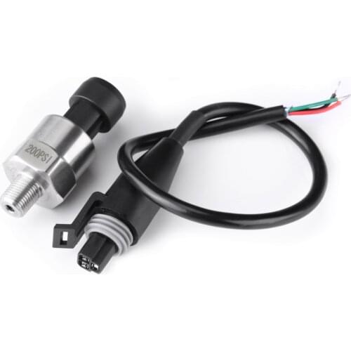 0-200PSI Pressure Transducer Stainless Steel Pressure Gauge Sensor For Oil Fuel Air Water DC 5V 1/8" NPT Pressure Measuring Tool