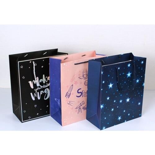 1pc/sell Aerospace Series Gift Bag Wrapping Packaging Paper 31x25.5x12cm Size File Pocket School Suppliers Gift Stationery