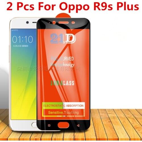 2 Pcs Curved Tempered Glass For OPPO R9s Plus Full Cover 11H Protective film Screen Protector For Oppo R9SPLUS