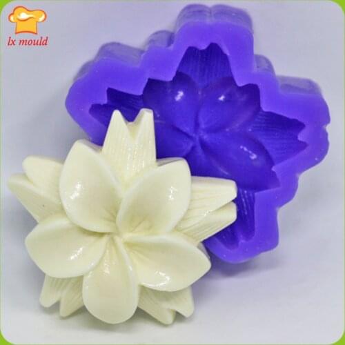 3D Frangipani DIY Soap Silicone Mould Flower Chocolate Silicone Mold Soap Candle Moulds