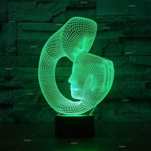 Abstract Modeling Decorative Novelty Led Night Light Bedside Led Touch Table 3d Light Fixtures Christmas Gift Childrens Toys