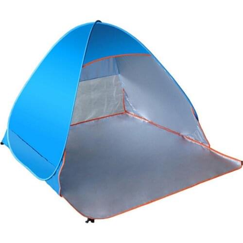 Automatic Beach Tent Waterproof Speed Pop-up Tent Outdoor 2-3 People Foldable Sun Shelter Tent With Pegs And Storage Bag