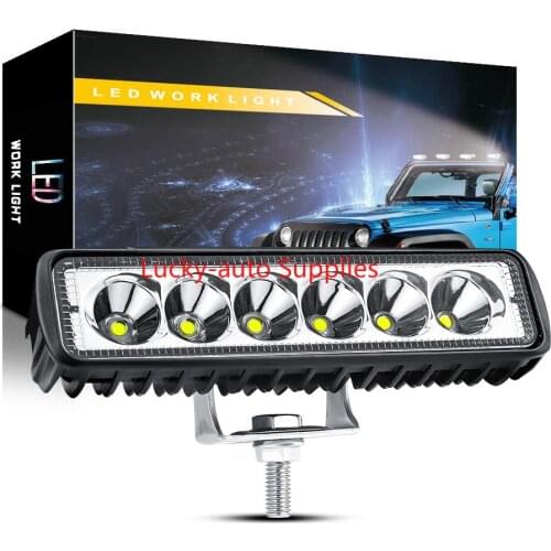 Car LED Work Light 6 Inch Flat 6led 18W Modified Light Engineering Spotlight 12V-24V