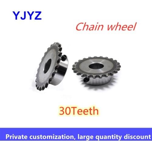 30 Teeth 2points standard hole chain wheel pitch 6.35 M5 screw hole fixed 45#steel quenching