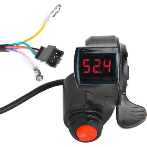 E-Bike Thumb Throttle LCD Display Digital Battery Voltage Power Switch for Electric Vehicle