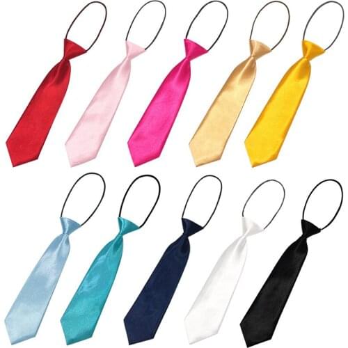 Kid Tie Solid Cassic Ties Gift Fashion Wholesale Neckties Color Business Cravat Wedding Party Formal Wedding Necktie Neck Tie
