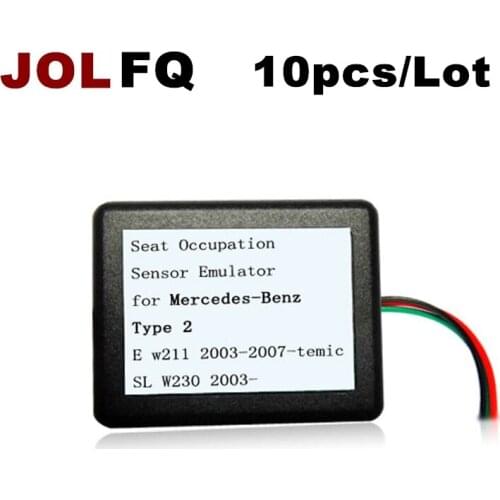 JOLFQ 10pcs/Lot MB SRS Emulator Type 2 for Mercedes for benz E W211 SL W230 SLK W171 seat emulator Airbag reset tool