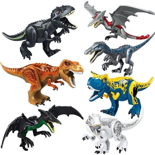 Jurassic Dinosaur World Building Blocks Series Dinosaurs Figures Bricks Tyrannosaurus Rex Toys For Children Boys DIY Toy Gifts