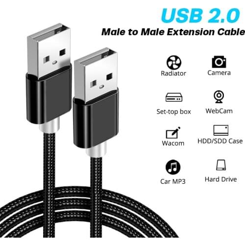Fonken USB Extension Cable USB A To USB A Data Cable PC Extender Cable for Hard Disk Webcom Laptop USB Cable Tablet Accessories