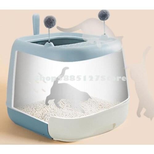 Cat litter box fully enclosed drawer top entry type splash-proof cat supplies oversized deodorizing poop cat toilet