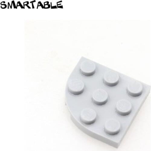 Smartable Round Plate 3X3 1/4 Circle Building Blocks MOC Parts Toys For Kids Educational Compatible City 30357 50pcs/lot