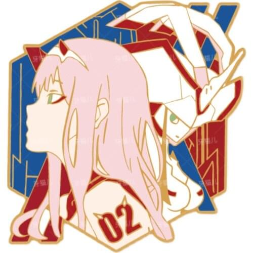 DARLING in the FRANXX ZERO TWO 02 metal badge brooch pin collection cute thoughtful cosplay cos rare limit gift