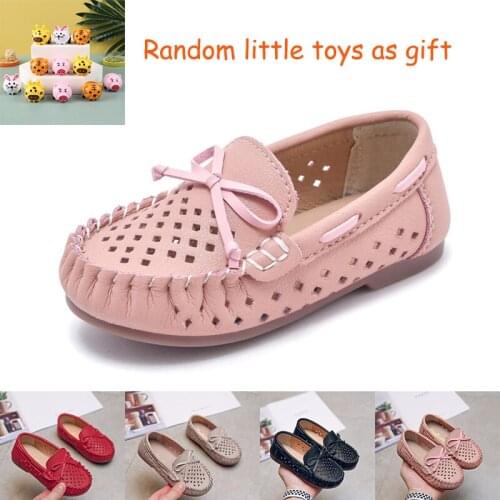 Summer Hollow Out Luxury Kids Loafers Boys Girls Shoes Moccasins Soft Children Flats Casual Boat Shoes Childrens Leather Shoes