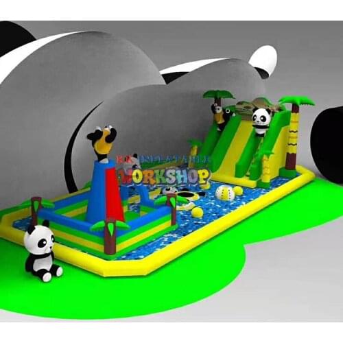 Bouncy Castles jumping outdoor inflatable bouncer panda park