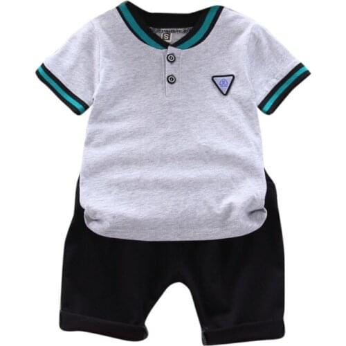 New Summer Baby Girl Clothes Boys Cotton T-Shirt Shorts 2Pcs/Sets Toddler Sport Casual Costume Children Clothing Kids Tracksuits