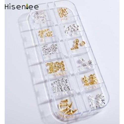 New Hot 12 Grids/Box AB Mini Caviar/Rivets Various Rhinestones Different Styles Glass Resin Designed for DIY Fashion Nail Art