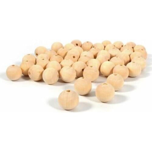 Wholesale 20mm Natural Color Wood Beads Loose Spacer Beads for Jewelry Making DIY Bracelet Necklace