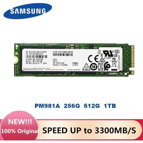Original SAMSUNG PM981 SSD M.2 256GB 512GB 1TB Solid State Hard Disk M2 NVMe PCIe 3.0 x4 NVMe NVMe Internal disco duro TLC