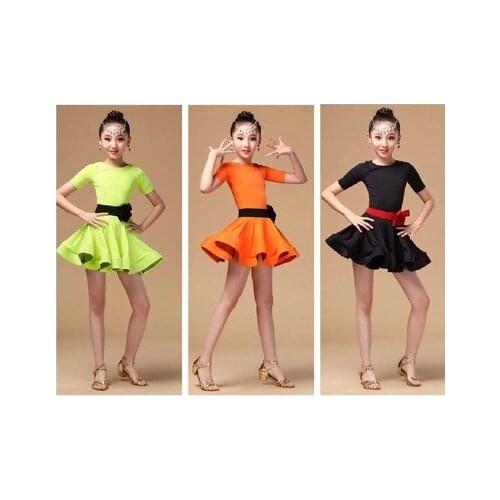 2017 Real Ballroom Dress Ballroom Dress Direct Selling Latin Kids Girls Tassel Dance Salsa Dancewear Costume Sequined Tassels