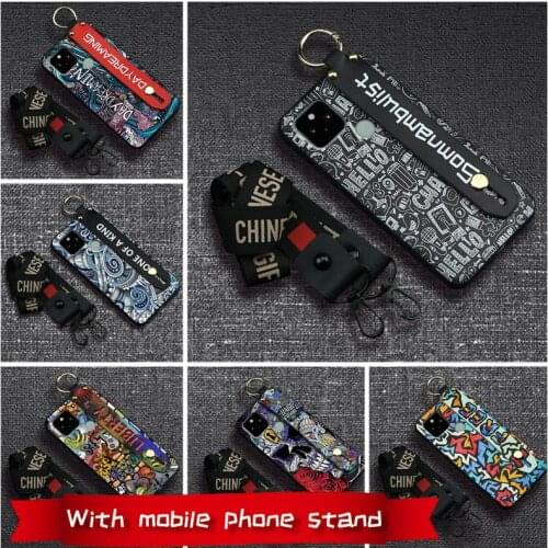 Wrist Strap Back Cover Phone Case For Google Pixel 5 Dirt-resistant Fashion Design New Arrival