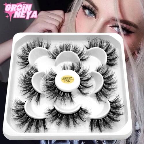 Mink lashes 5 Pairs 3D Mink LashesVolume Natural long 10-15CM Cross False Eyelashes Beauty Makeup False eye lashes Extended