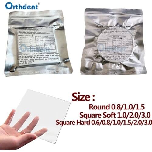 Orthdent 1 Pack Dental Vacuum Forming Hard/Soft Lab Splint Thermoforming Material for Vacuum Forming Machine Square/Round Shape