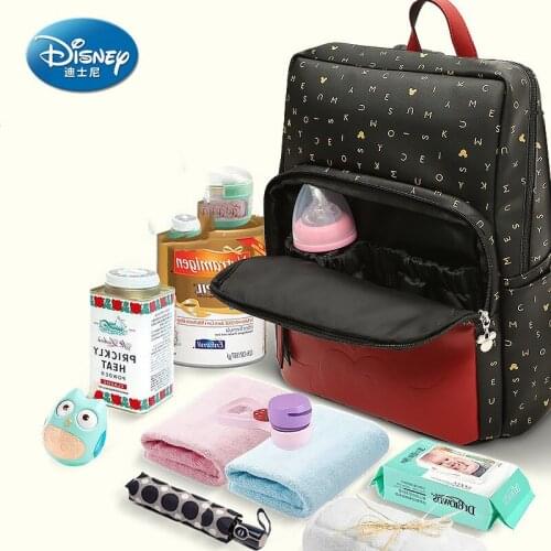 Disney mother bag function large capacity diaper bag shoulder maternal child bottle insulation bag Mum pregnancy preparation bag