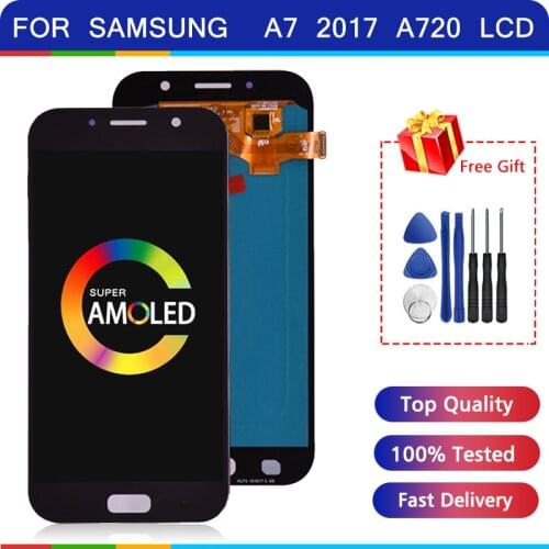 5.7'' Phones For Samsung Galaxy A7 2017 LCD A720 A720M SM-A720F A720F LCD Display Touch Screen Digitizer Assembly R